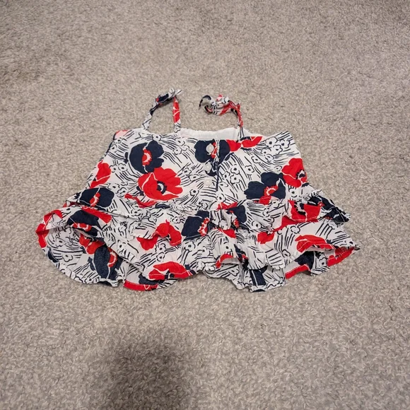 3 For $18 Janie and Jack Red and Blue Floral Camisole - Picture 3 of 6